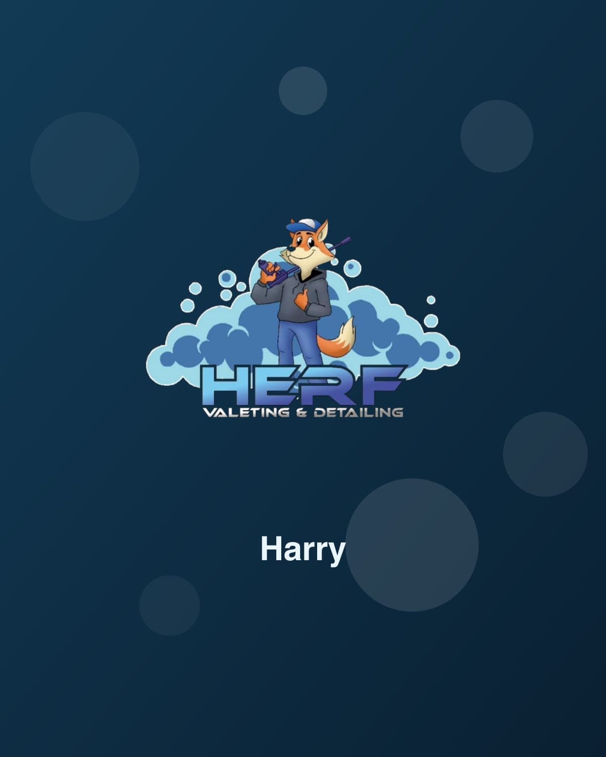 Harry, owner of HERF Valeting, detailing a car