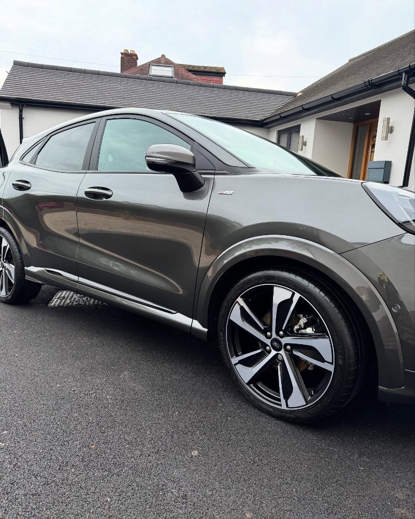 Grey Ford Puma ST-Line gleaming after a full valet
