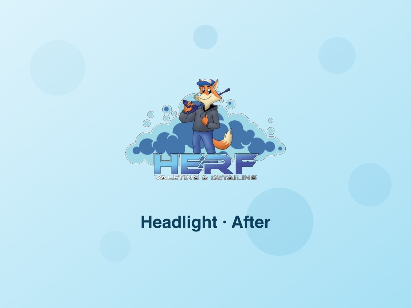 Clear, restored headlight after refinishing